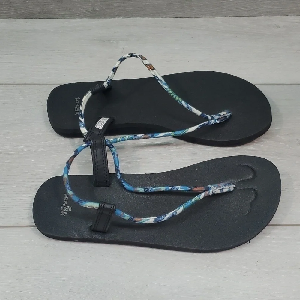 Sanuk Women Comfort Yoga Flip Flop Sandals Flats shoes sz 7
